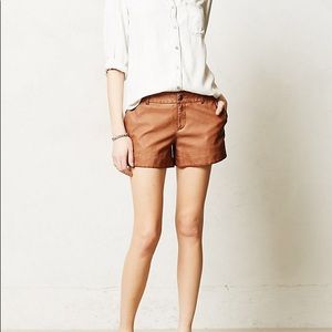 Vegan Leather Shorts